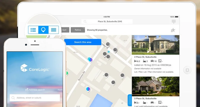 CoreLogic RPDataPro iPhone + iPad App